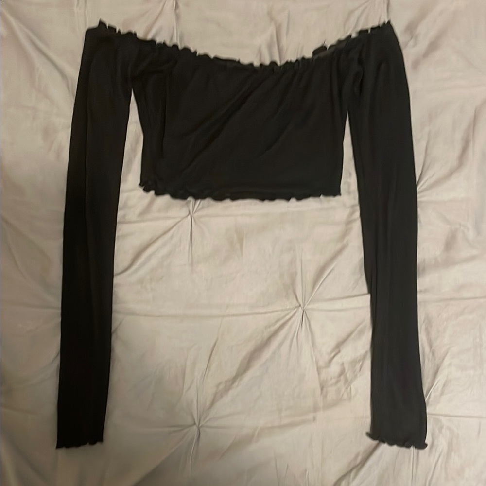 Elegant Black Off-Shoulder Top